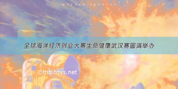 全球海洋经济创业大赛生命健康武汉赛圆满举办