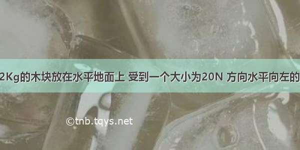 一个质量为2Kg的木块放在水平地面上 受到一个大小为20N 方向水平向左的拉力作用 同