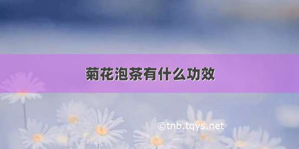 菊花泡茶有什么功效