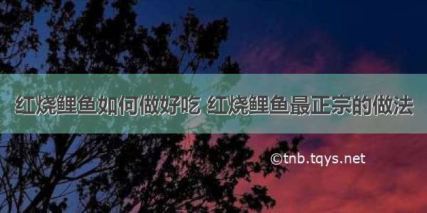 红烧鲤鱼如何做好吃 红烧鲤鱼最正宗的做法