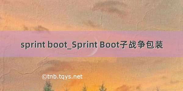 sprint boot_Sprint Boot子战争包装