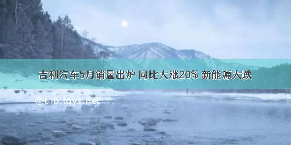 吉利汽车5月销量出炉 同比大涨20% 新能源大跌