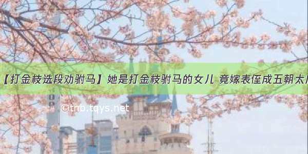 【打金枝选段劝驸马】她是打金枝驸马的女儿 竟嫁表侄成五朝太后