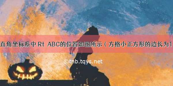 已知在平面直角坐标系中 Rt△ABC的位置如图所示（方格小正方形的边长为1）．（1）把