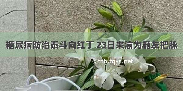 糖尿病防治泰斗向红丁 23日来渝为糖友把脉