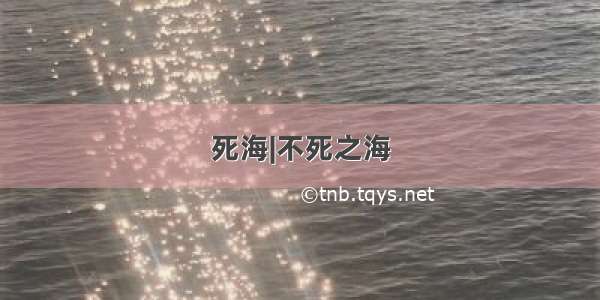 死海|不死之海