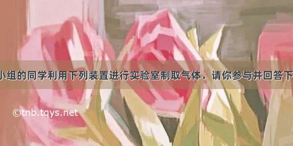 某化学兴趣小组的同学利用下列装置进行实验室制取气体．请你参与并回答下列问题．（1