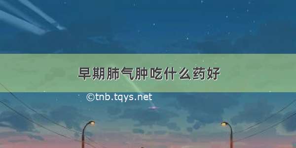 早期肺气肿吃什么药好