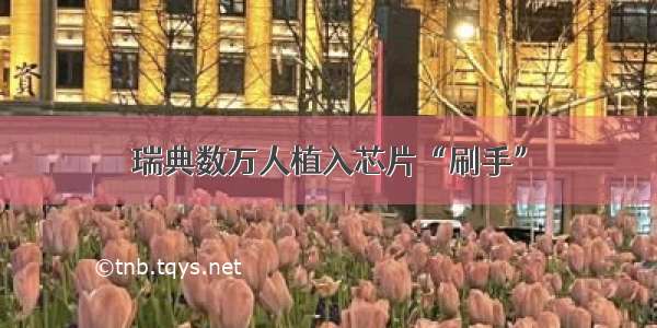 瑞典数万人植入芯片“刷手”