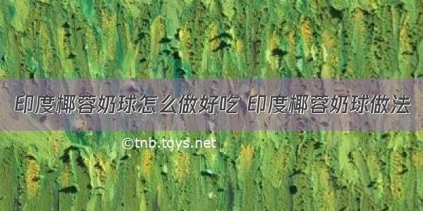 印度椰蓉奶球怎么做好吃 印度椰蓉奶球做法