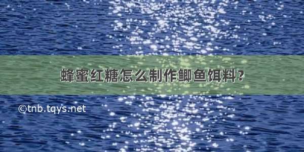 蜂蜜红糖怎么制作鲫鱼饵料？