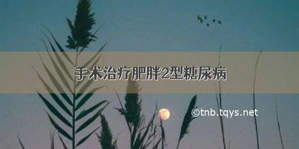 手术治疗肥胖2型糖尿病