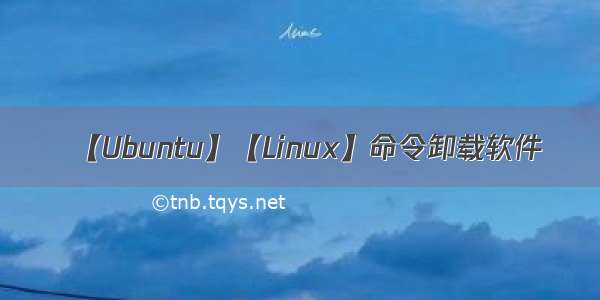 【Ubuntu】【Linux】命令卸载软件