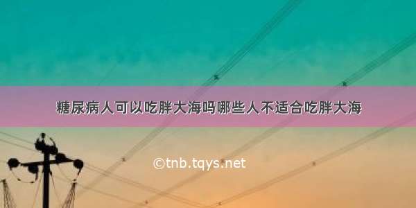 糖尿病人可以吃胖大海吗哪些人不适合吃胖大海