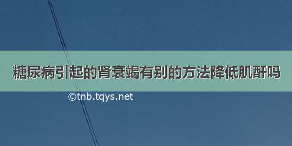 糖尿病引起的肾衰竭有别的方法降低肌酐吗