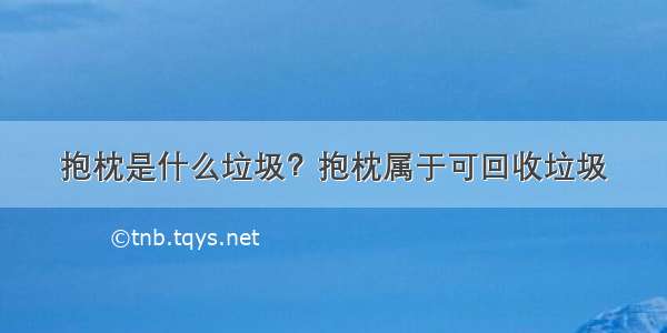 抱枕是什么垃圾？抱枕属于可回收垃圾