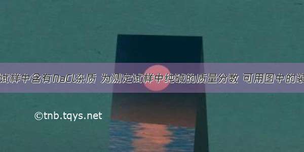 已知某纯碱试样中含有NaCl杂质 为测定试样中纯碱的质量分数 可用图中的装置进行实验