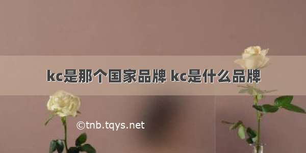 kc是那个国家品牌 kc是什么品牌