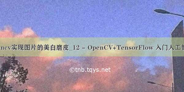 python用opencv实现图片的美白磨皮_12 - OpenCV+TensorFlow 入门人工智能图像处理-