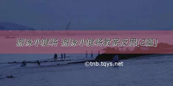 游泳小健将 游泳小健将教案反思(2篇)