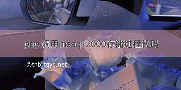 php 调用mssql 2000存储过程代码