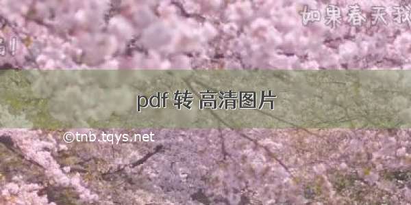 pdf 转 高清图片