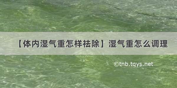 【体内湿气重怎样祛除】湿气重怎么调理