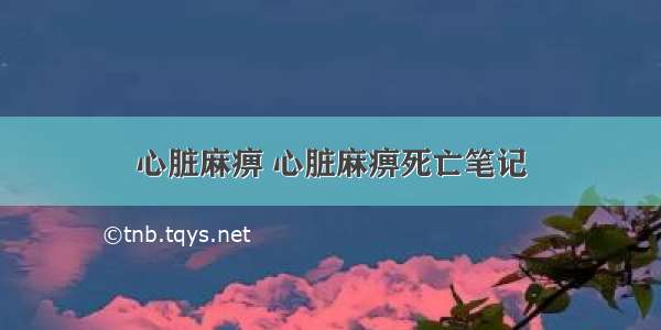 心脏麻痹 心脏麻痹死亡笔记