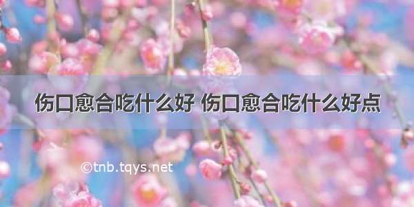 伤口愈合吃什么好 伤口愈合吃什么好点