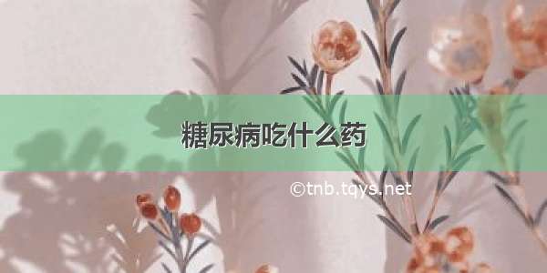 糖尿病吃什么药