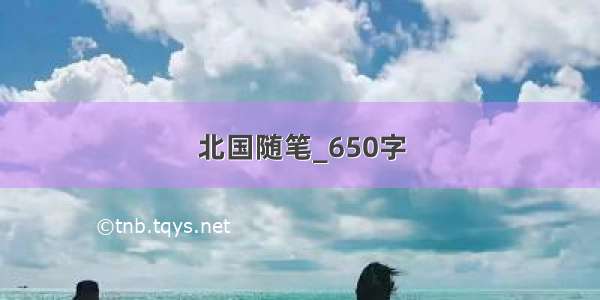 北国随笔_650字