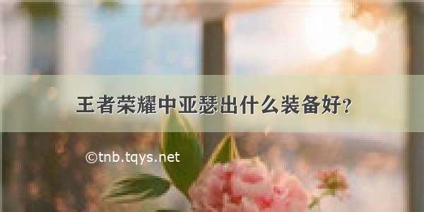 王者荣耀中亚瑟出什么装备好？