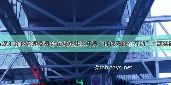 漯河市源汇新区管理委员会在双龙社区开展“环保天使在行动”主题实践活动