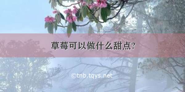 草莓可以做什么甜点?