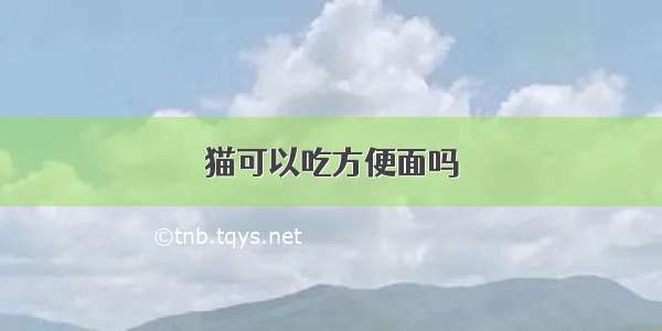 猫可以吃方便面吗