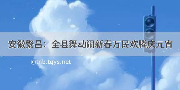 安徽繁昌：全县舞动闹新春万民欢腾庆元宵