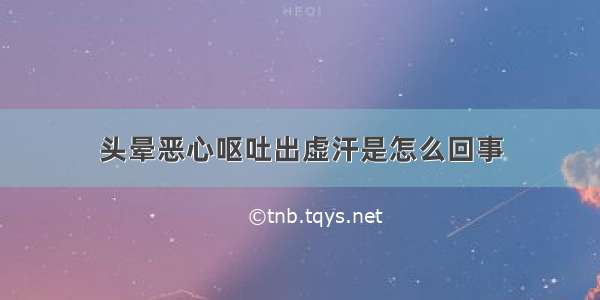 头晕恶心呕吐出虚汗是怎么回事