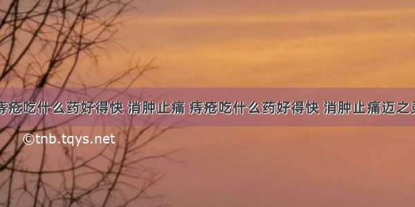 痔疮吃什么药好得快 消肿止痛 痔疮吃什么药好得快 消肿止痛迈之灵