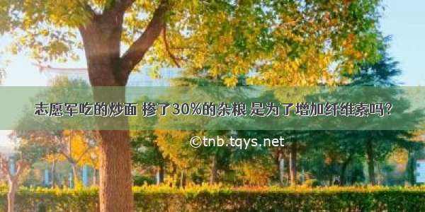 志愿军吃的炒面 掺了30%的杂粮 是为了增加纤维素吗？