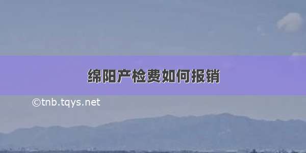 绵阳产检费如何报销