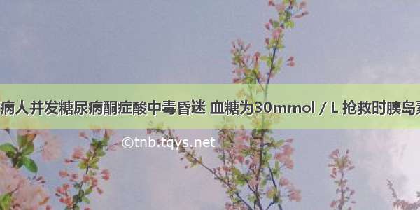 某1型糖尿病病人并发糖尿病酮症酸中毒昏迷 血糖为30mmol／L 抢救时胰岛素最佳使用方