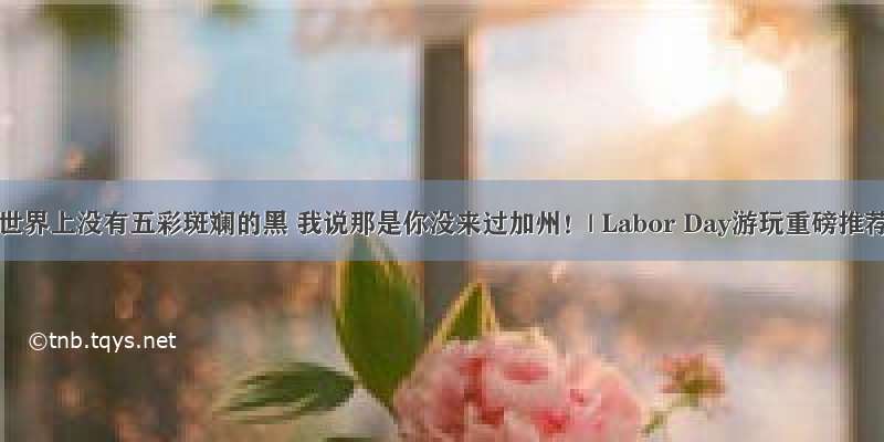 你说世界上没有五彩斑斓的黑 我说那是你没来过加州！| Labor Day游玩重磅推荐。