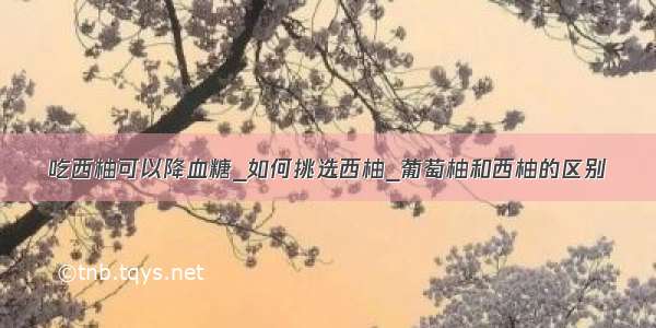 吃西柚可以降血糖_如何挑选西柚_葡萄柚和西柚的区别