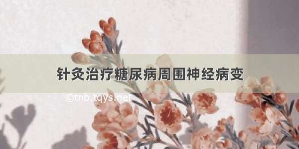 针灸治疗糖尿病周围神经病变