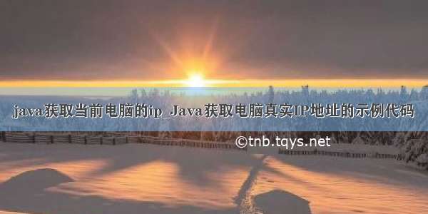 java获取当前电脑的ip_Java获取电脑真实IP地址的示例代码