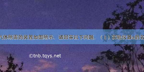 实验室制取气体所需的装置如图所示．请回答以下问题．（1）实验仪器a的名称是______．