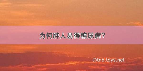 为何胖人易得糖尿病？