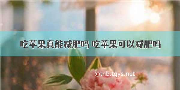 吃苹果真能减肥吗 吃苹果可以减肥吗