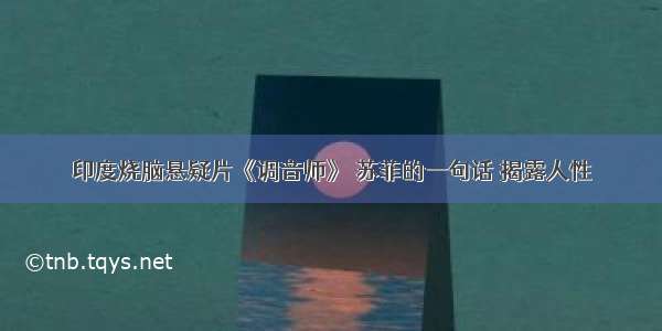 印度烧脑悬疑片《调音师》 苏菲的一句话 揭露人性