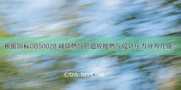 根据国标GB50028 城镇燃气管道应按燃气设计压力分为几级？